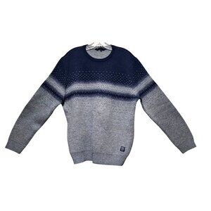 Crew Clothing Company Mens XL Grey & Navy Crew Neck Sweater